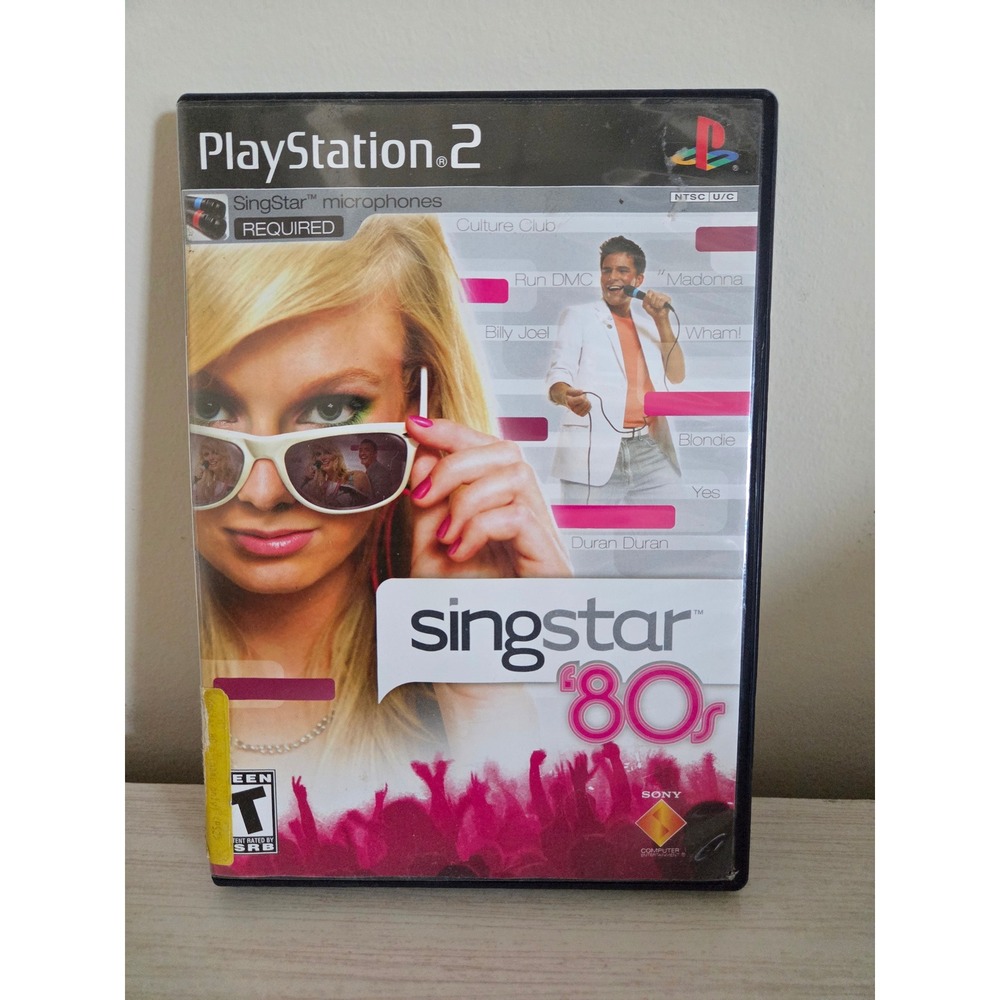 SingStar 80s Sony PlayStation 2 PS2 Game CIB With Manual 30 Songs NTSC U/C